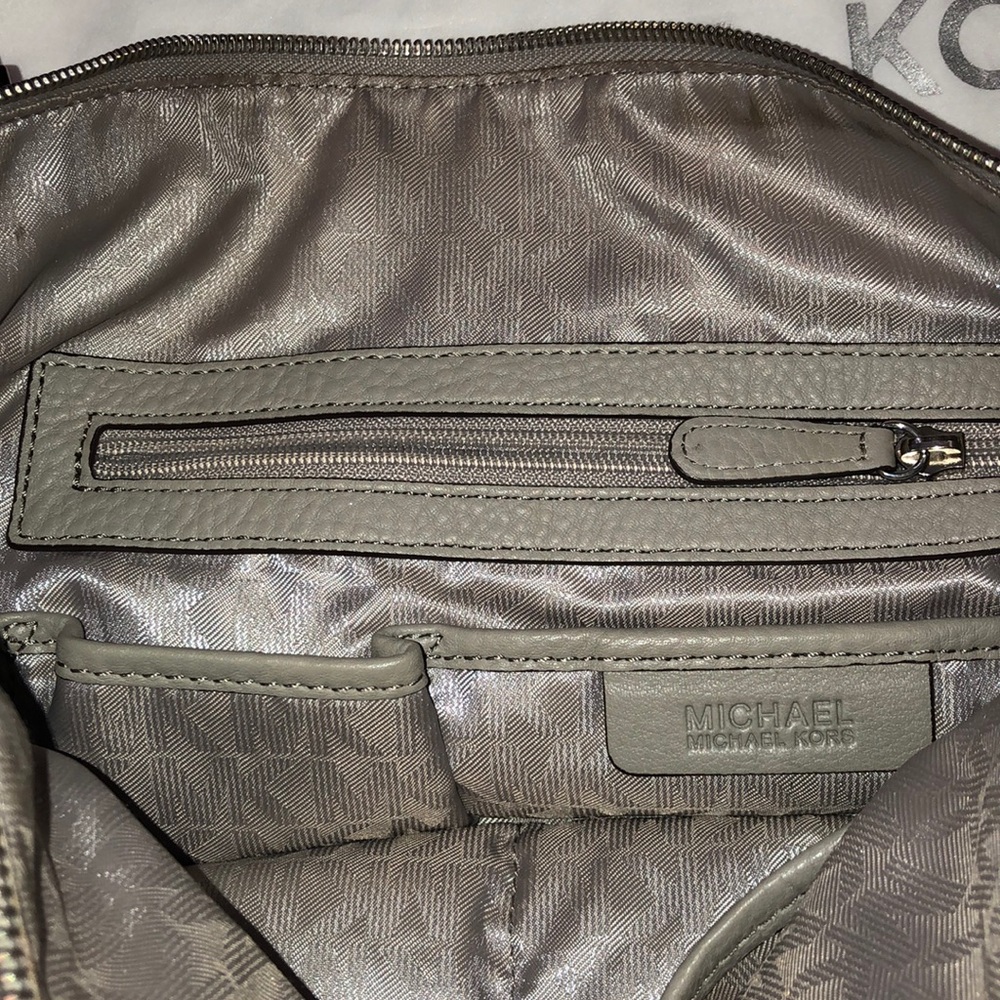 Michael Kors Leather Grey Shoulder Tote - Picture 8 of 8